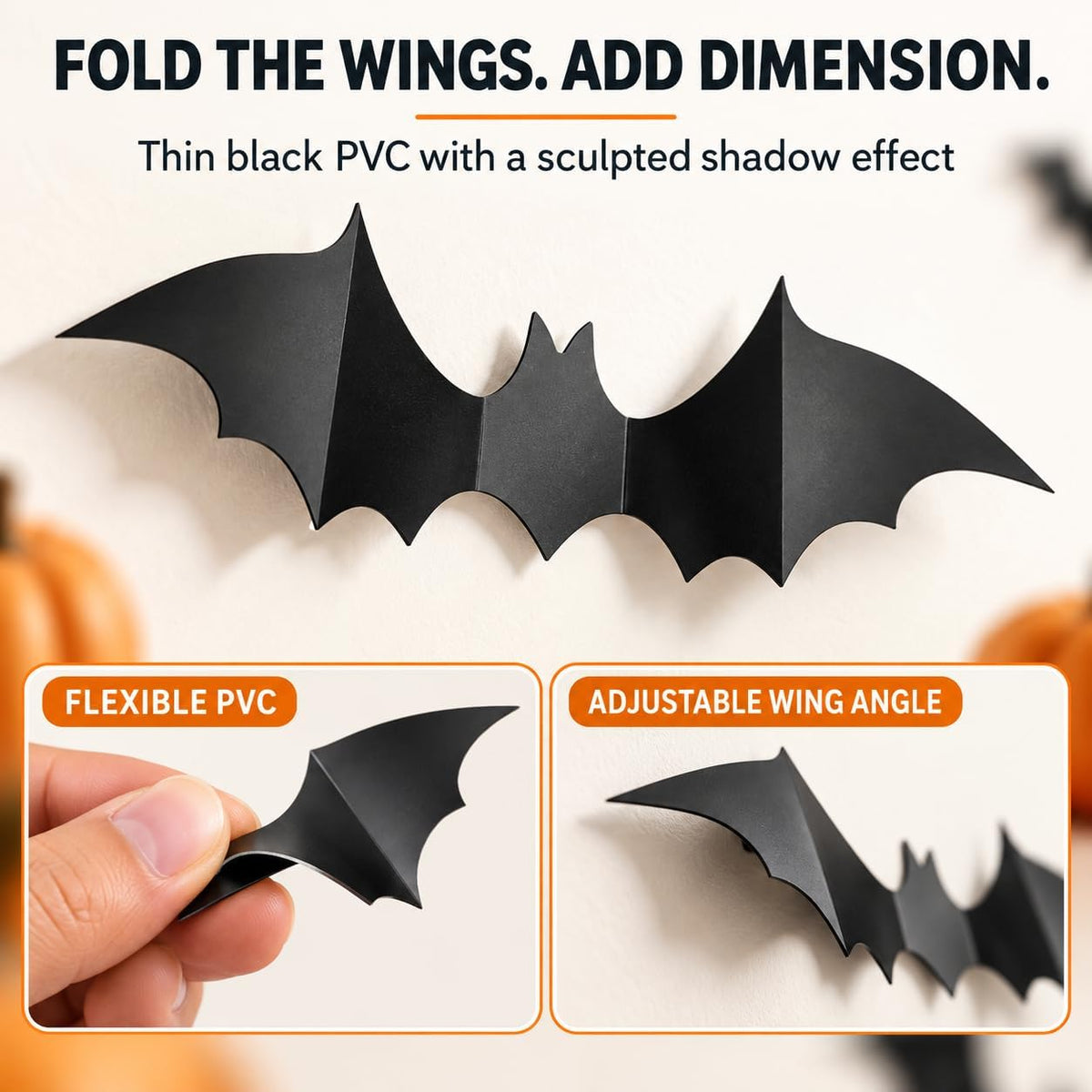 3D Halloween Bat Wall Decorations · Product photo 8