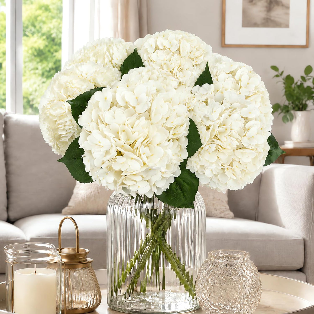 Artificial Latex Hydrangea Stems, 4-Pack · Product photo 11
