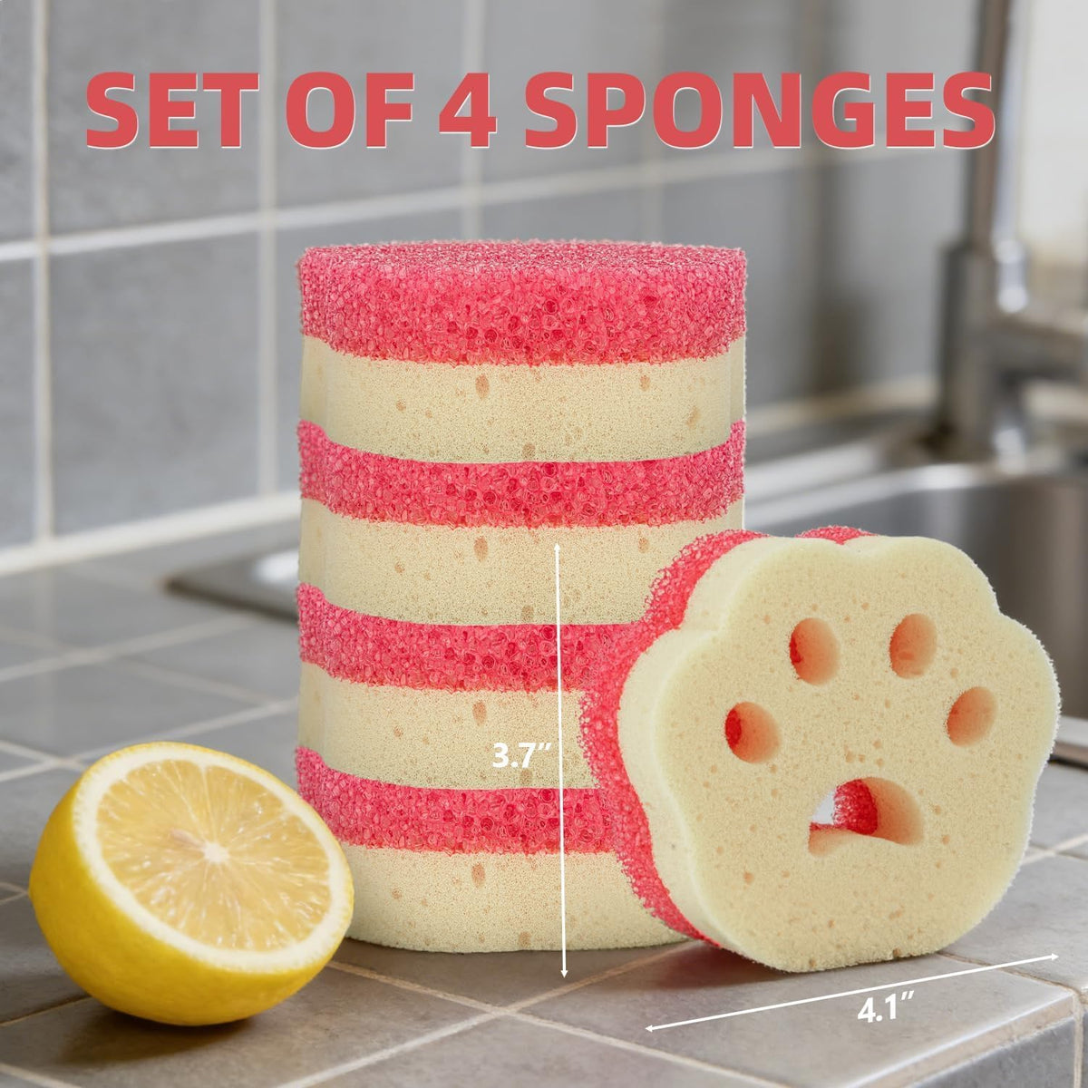 Dual-Sided Cat Paw Scrub Sponges · Product photo 2