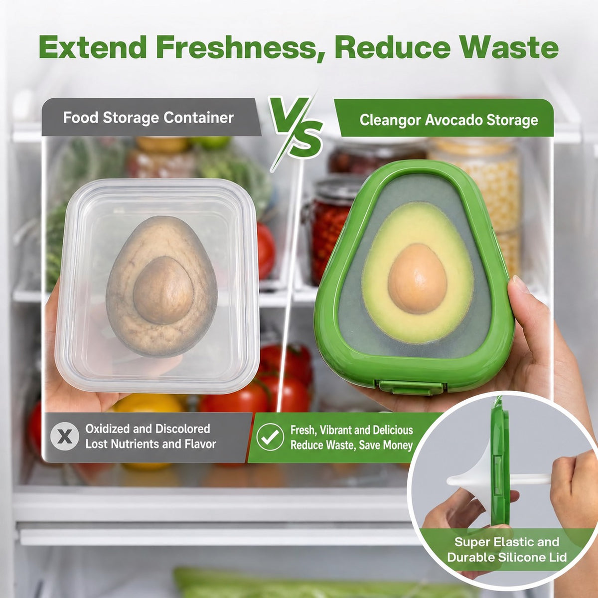 Cleangor Fruit & Vegetable Storage Set, 4-Piece — product image 3