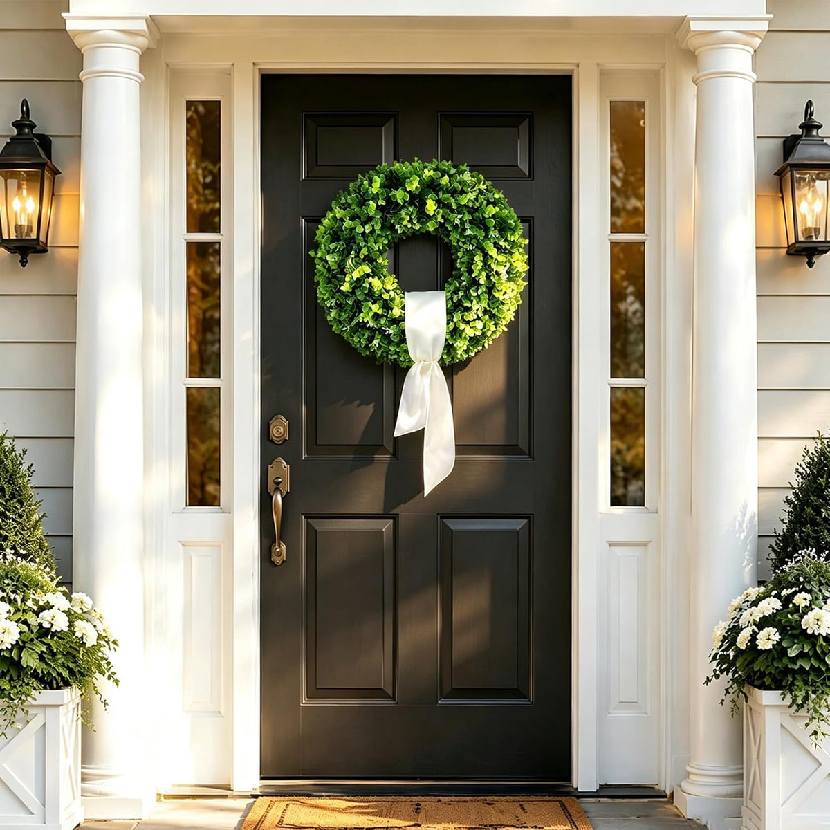 Foldable Artificial Boxwood Wreath · Product photo 2