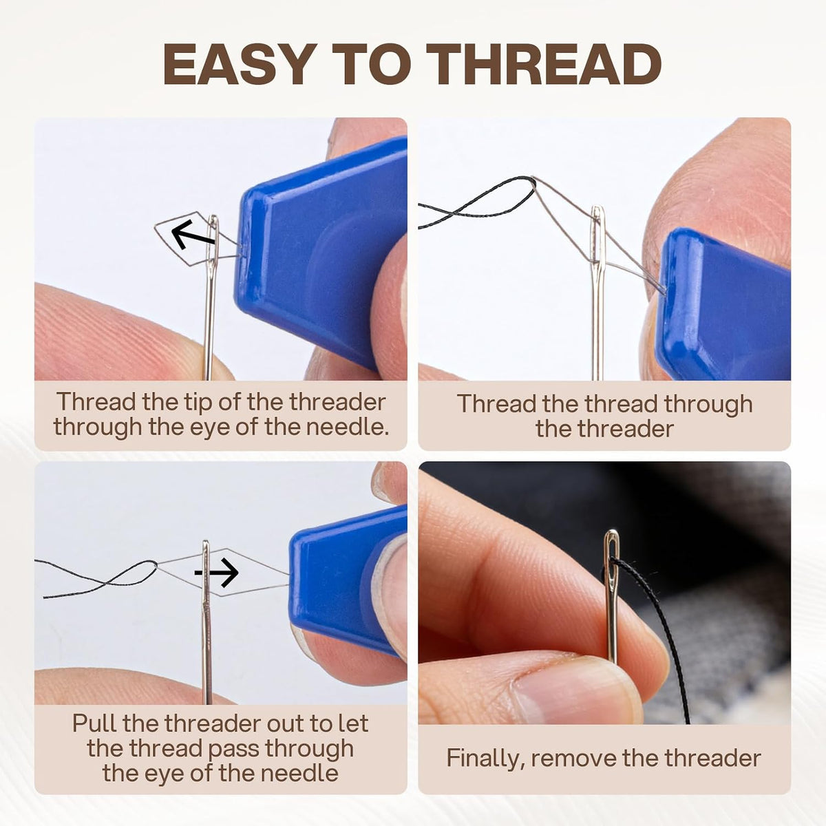 Large-Eye Sewing Needles, 70-Pack · Product photo 6