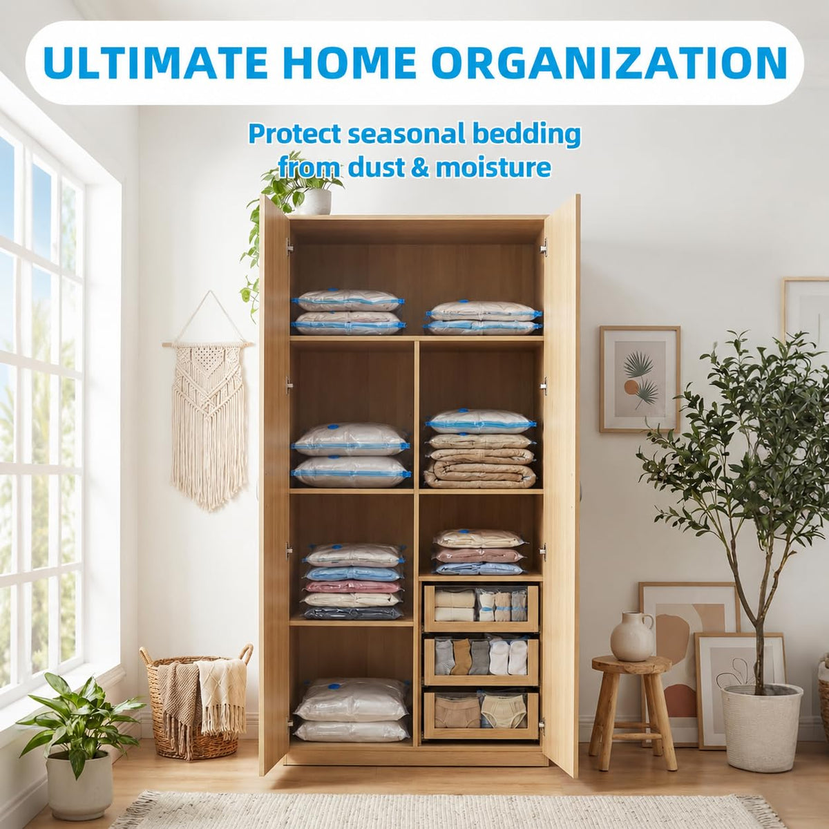 Vacuum Storage Bags with Electric Pump | CLEANGOR