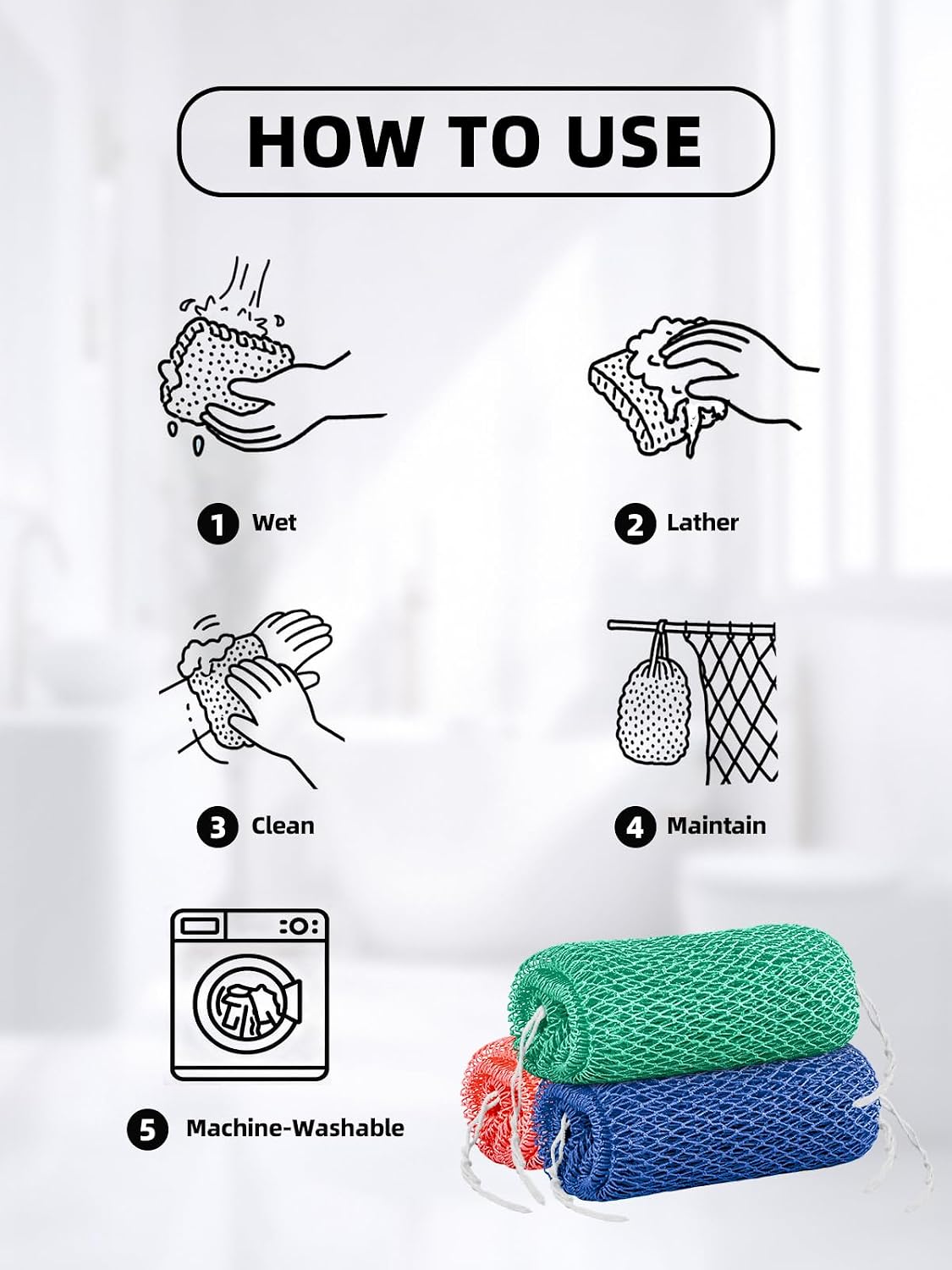 African Net Exfoliating Sponges · Product photo 140