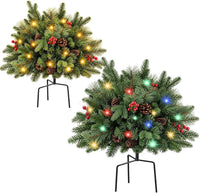 Pre-Lit Christmas Urn Fillers, 2-Pack
