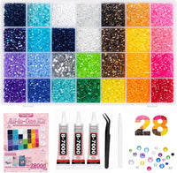 28-Color Jelly Rhinestones, 28,000-Pack