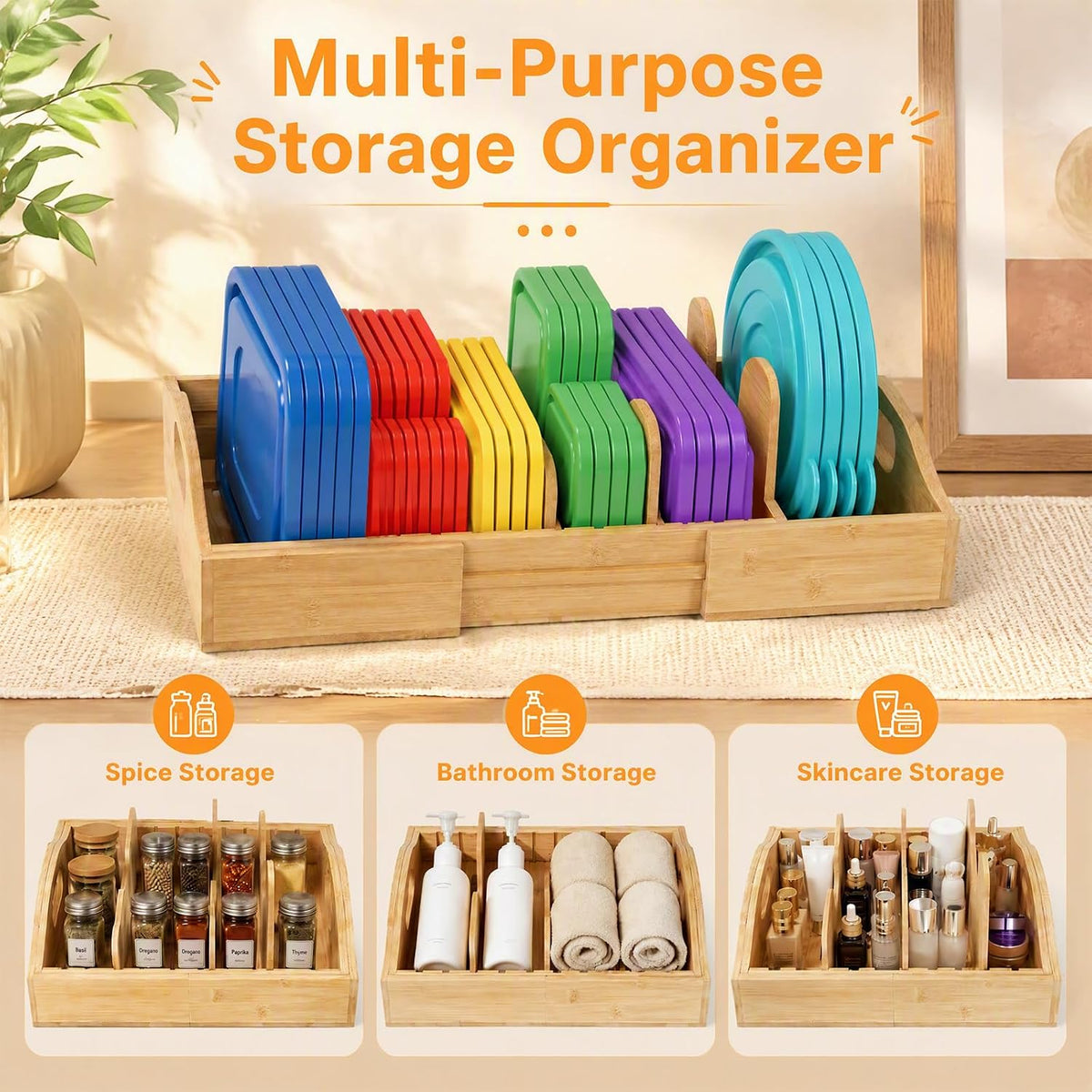 Expandable Bamboo Lid Organizer · Product photo 6