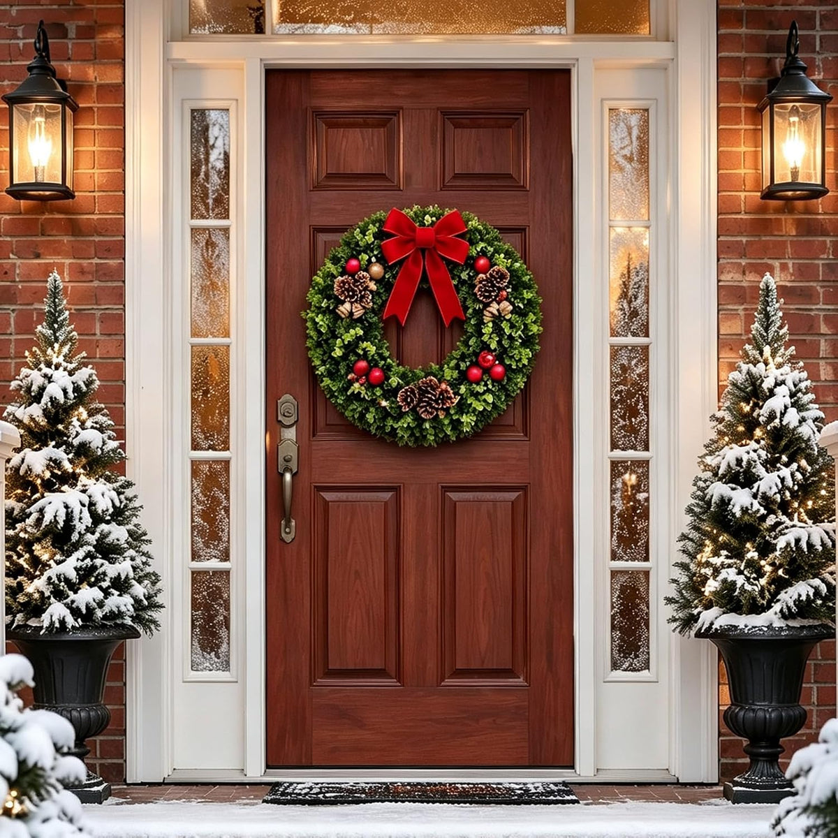 Foldable Artificial Boxwood Wreath · Product photo 9