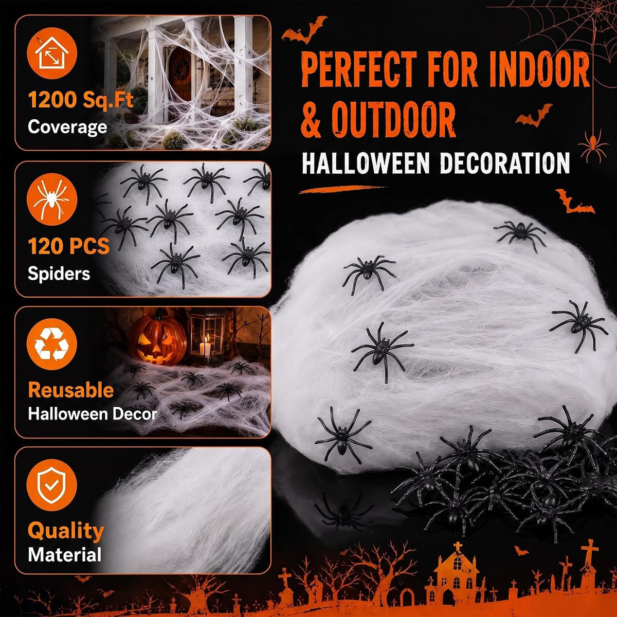 Halloween Spider Web & Spider Set · Product photo 2