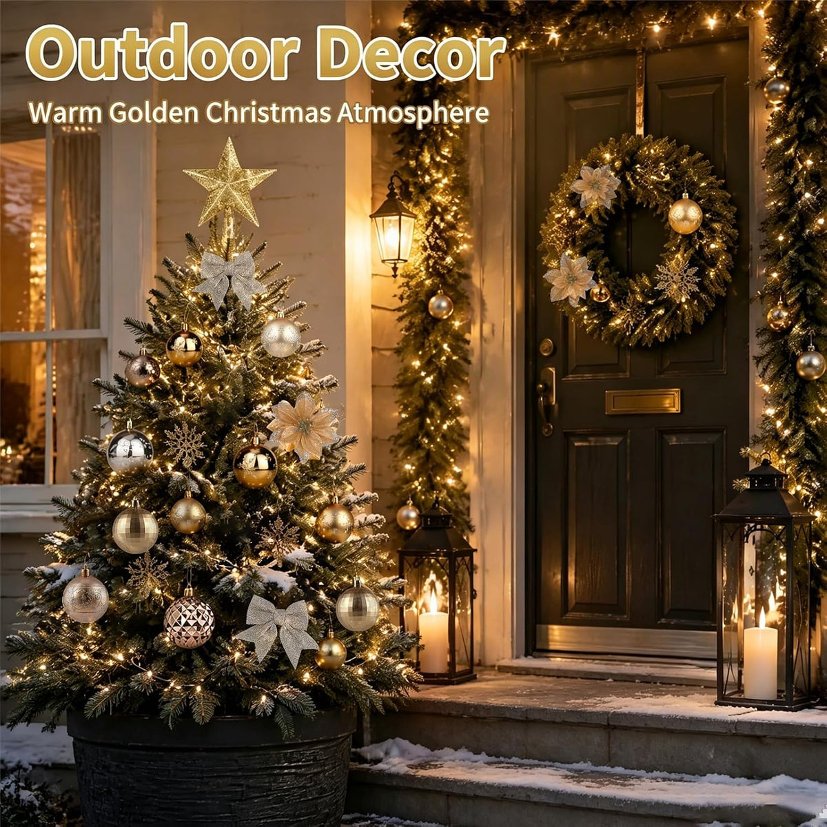 Champagne Gold Christmas Ornament Set (72-Piece) · Product photo 9