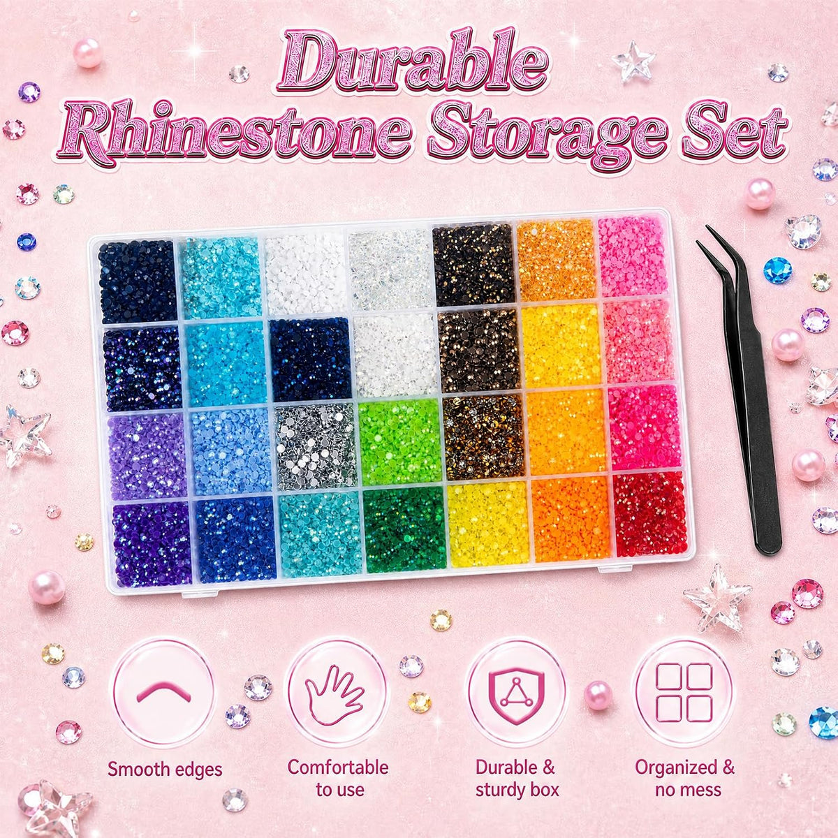 28-Color Jelly Rhinestones, 28,000-Pack · Product photo 7