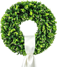 Foldable Artificial Boxwood Wreath