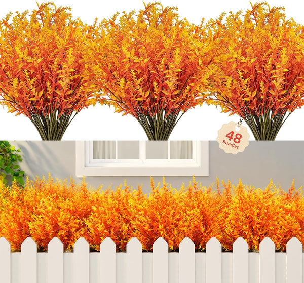 Orange Artificial Lavender Bundles