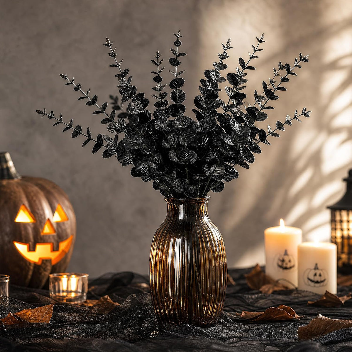 Black Artificial Eucalyptus Stems, 24-Pack · Product photo 9