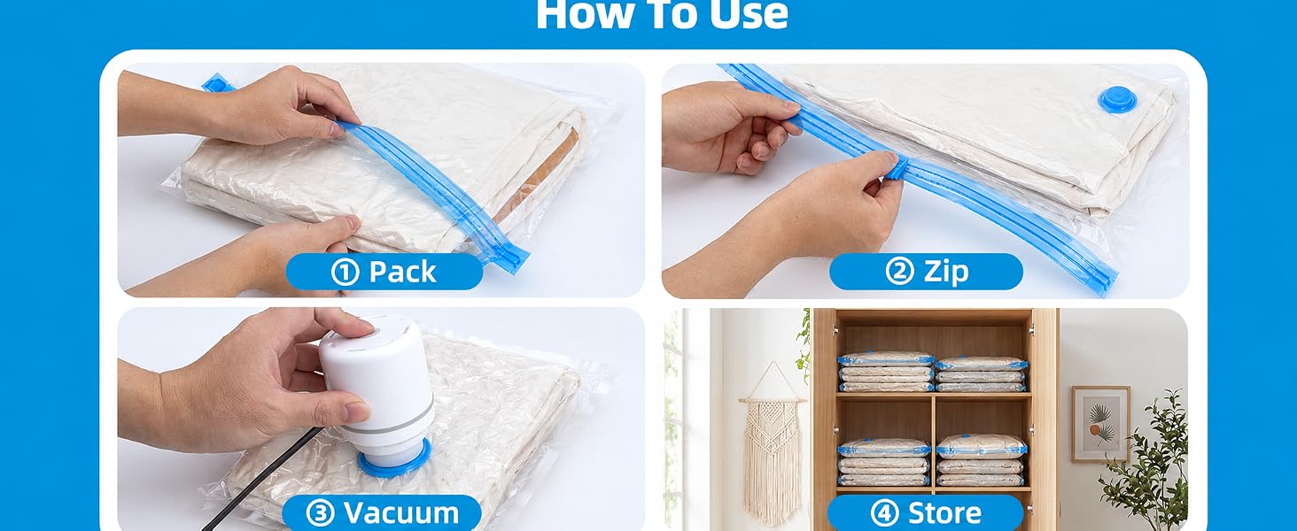 Cleangor 10 Pack Vacuum Storage Bags - detail 3