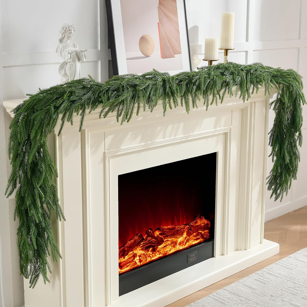 How to Style Artificial Garlands on a Mantel