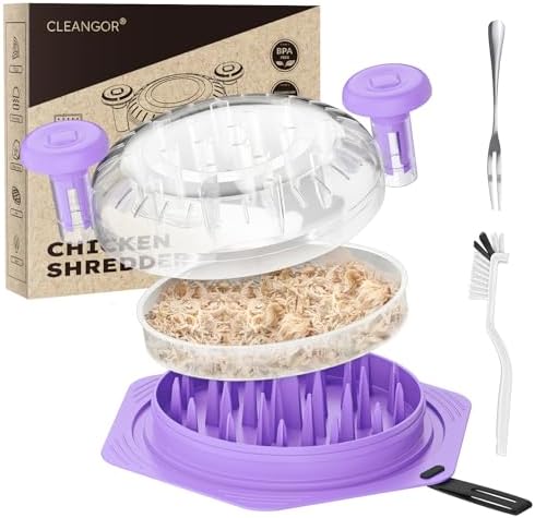 Cleangor Chicken Shredder Tool Twist Large, BPA Free Meat Shredder — Purple · 1