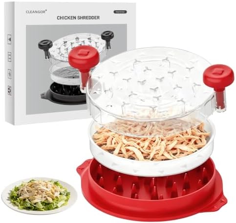 Cleangor Chicken Shredder Tool Twist, Visible Chicken Breast Shredder Tool — Red