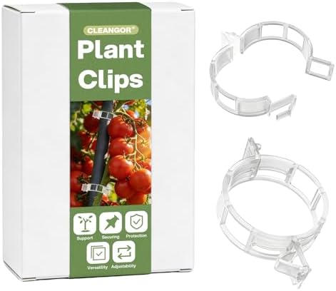Cleangor 300Pcs Plant Clips, Plant Support Clips Plastic Trellis Clips — 300-Pack