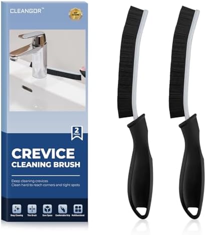 Cleangor Crevice Cleaning Brushes, Cleaner Scrub Brush Tool for Tight Space — Black · 2