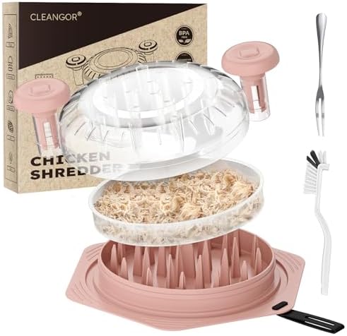 Cleangor Chicken Shredder Tool Twist Large, BPA Free Meat Shredder — Light Pink · 1