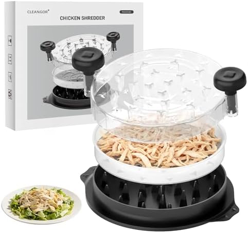 Cleangor Chicken Shredder Tool Twist, Visible Chicken Breast Shredder Tool — Black
