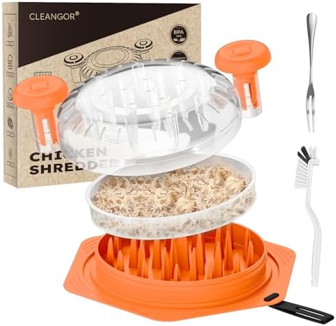 Cleangor Chicken Shredder Tool Twist Large, BPA Free Meat Shredder — Orange · 1