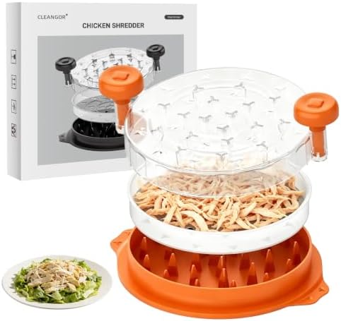 Cleangor Chicken Shredder Tool Twist, Visible Chicken Breast Shredder Tool — Orange
