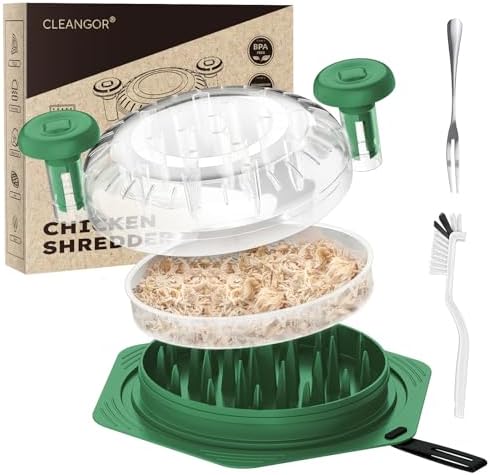 Cleangor Chicken Shredder Tool Twist Large, BPA Free Meat Shredder — Green · 1