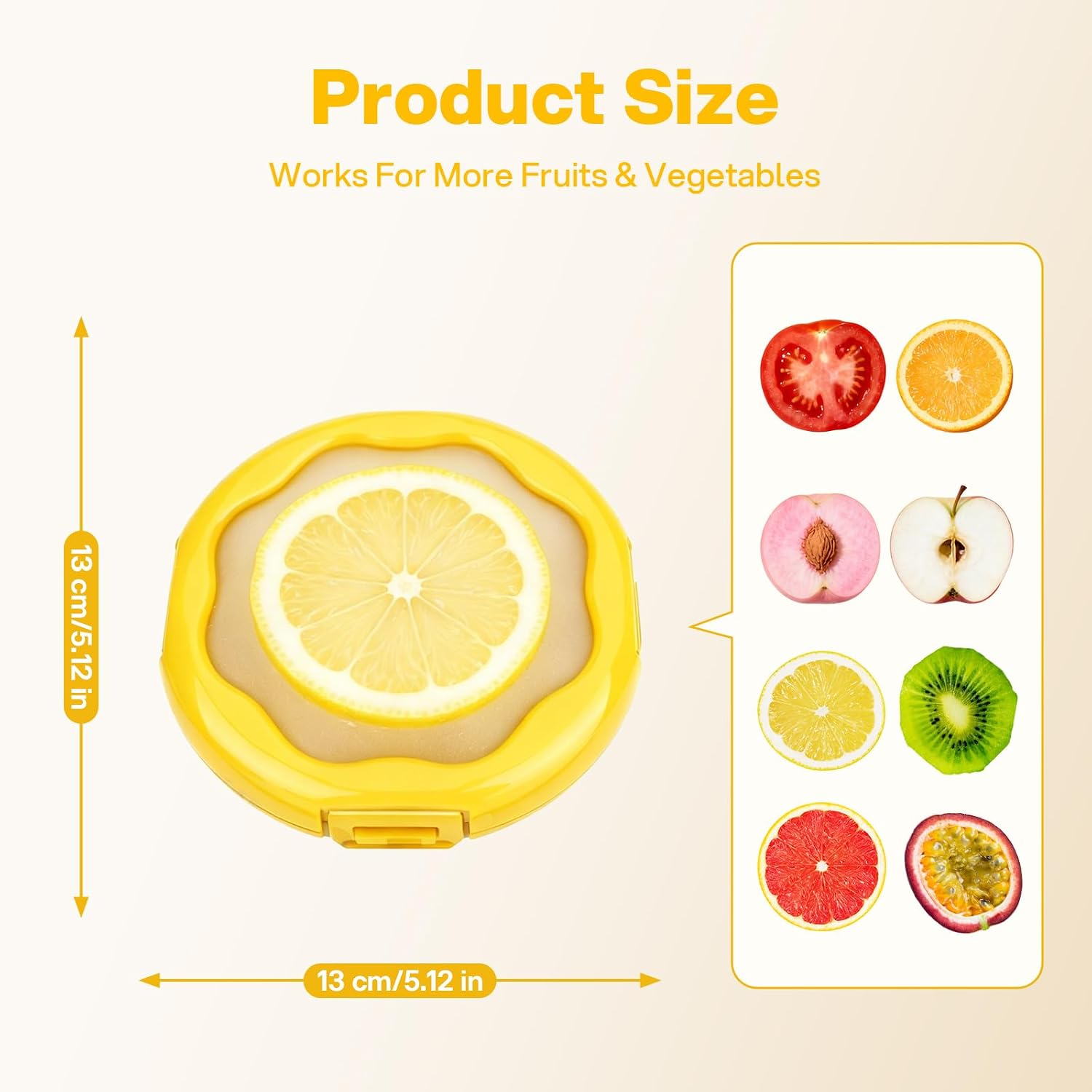 Cleangor Lemon Saver with Snap-On Lid(1, Yellow) — product image 2