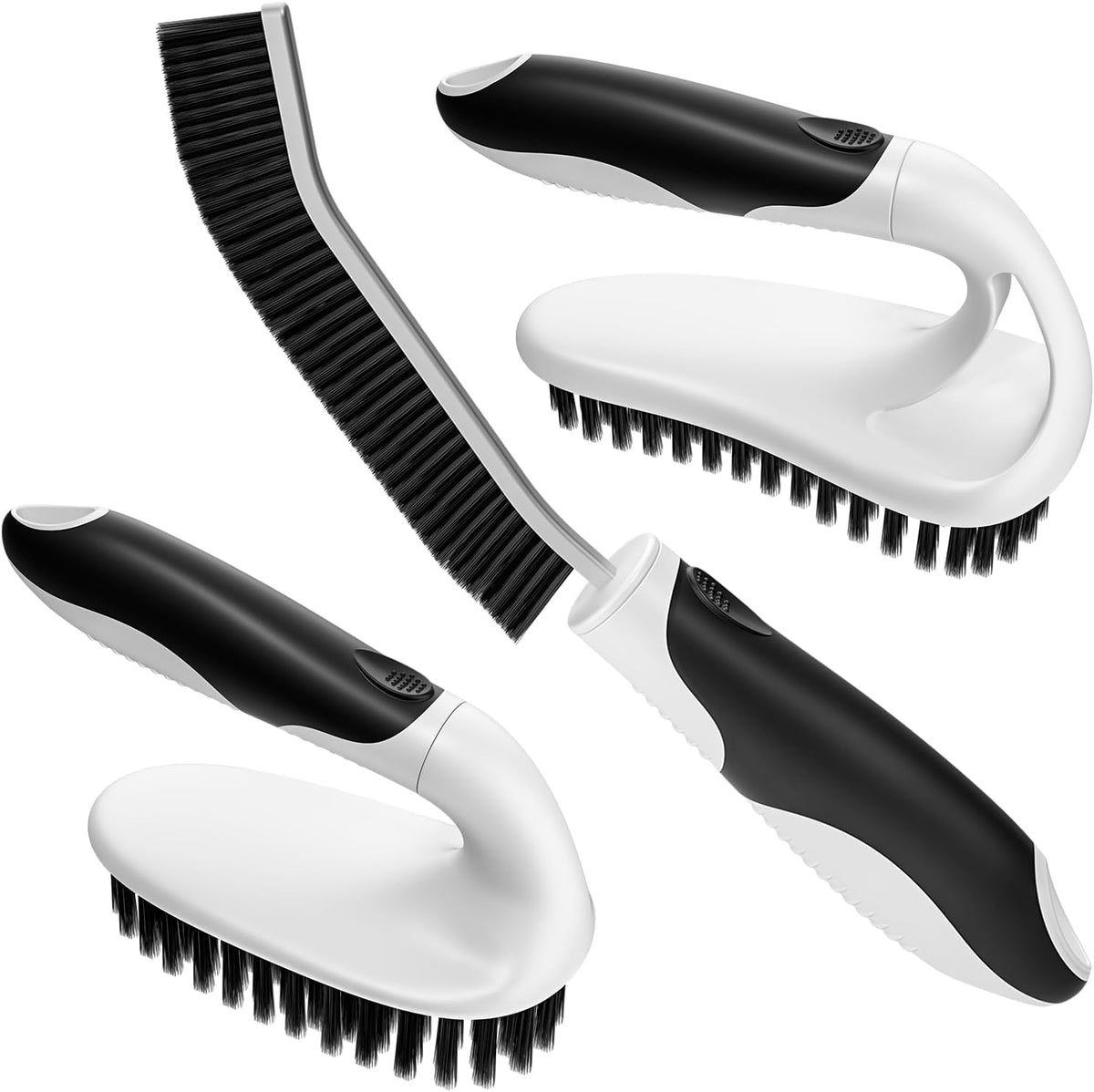 Floor and Crevice Brush Set (3-Piece) · 3-Pack · Black