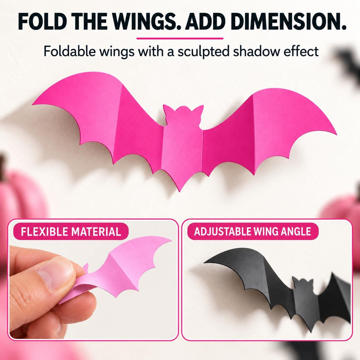 3D Halloween Bat Wall Decorations · Product photo 16