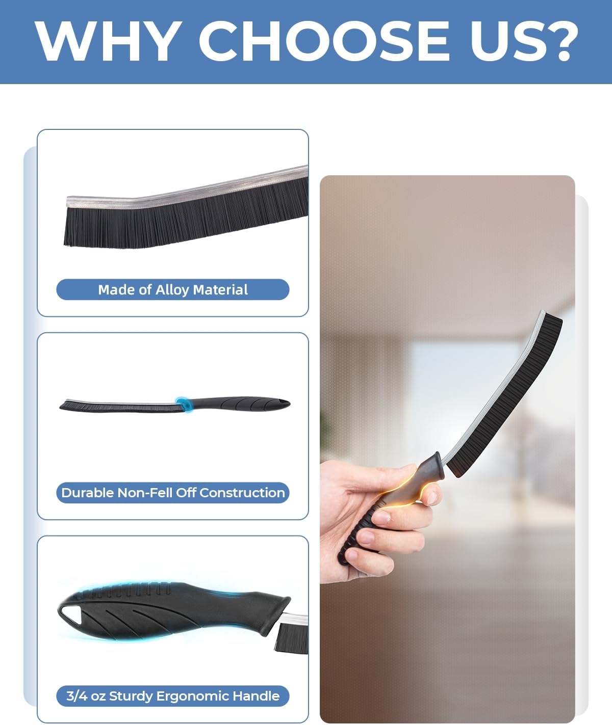 Cleangor Crevice Cleaning Brushes, Cleaner Scrub Brush Tool for Crevice — product image 5