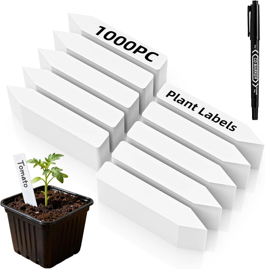 Cleangor 1000Pcs Plant Labels with Marker Pen, 4" Plant Tags for Garden — product image 1