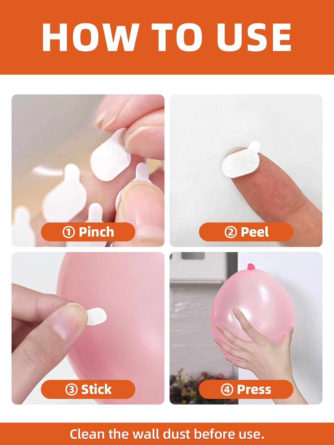 Cleangor 350Pcs Double Sided Adhesive Dots Removable, Clear Ballon Sticky Adhesive Tape Dots, No Trace Sticky Tack Putty for Poster, Hanging Pictures, Crafts, Christmas Decor, Museum, 0.3'' x 0.5'' — product image 6