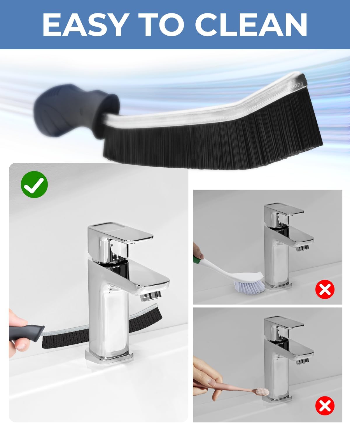 Cleangor Crevice Cleaning Brushes, Cleaner Scrub Brush Tool for Crevice — product image 3