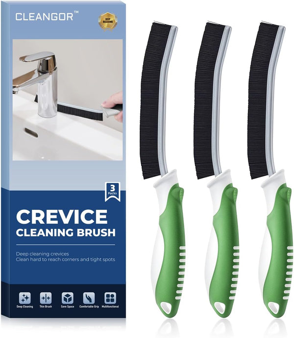 Green Crevice Cleaning Brushes, 3-Pack