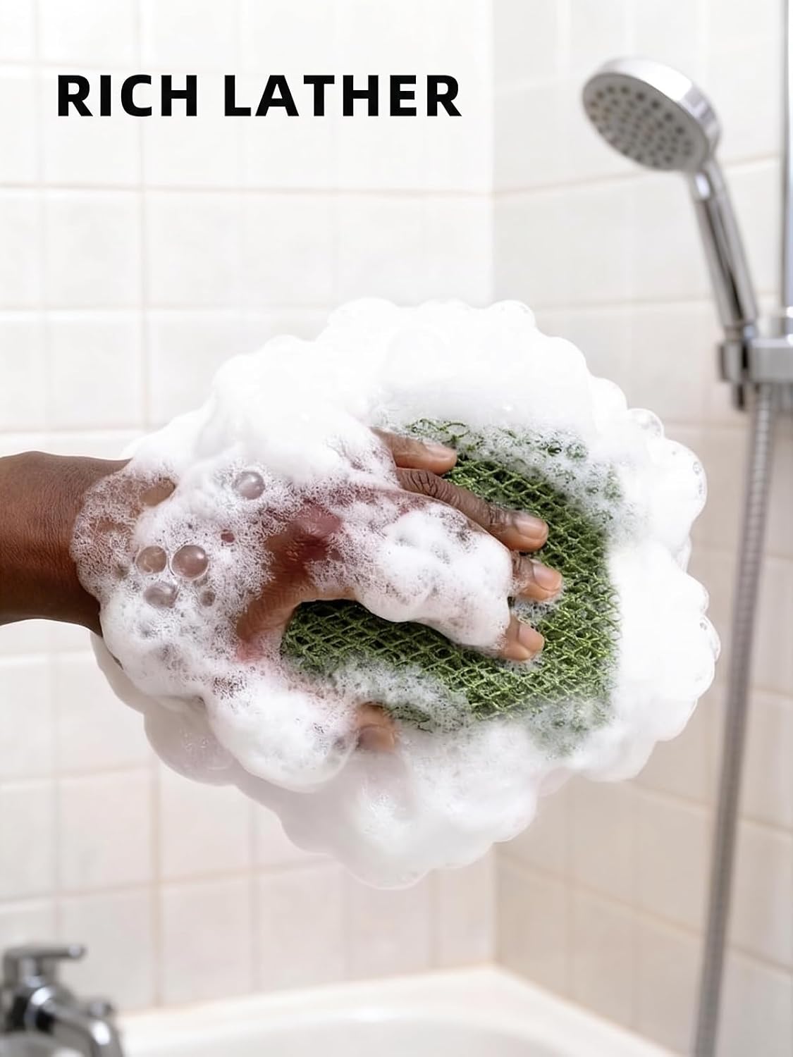 Cleangor 2Pcs African Net Sponge Authentic with Knots - Exfoliating Body — product image 5