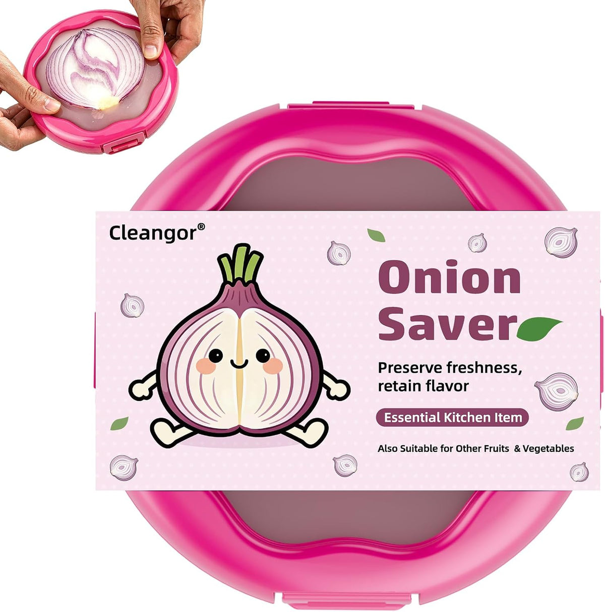 Cleangor Onion Saver with Snap-On Lid (1, Purple) — product image 1