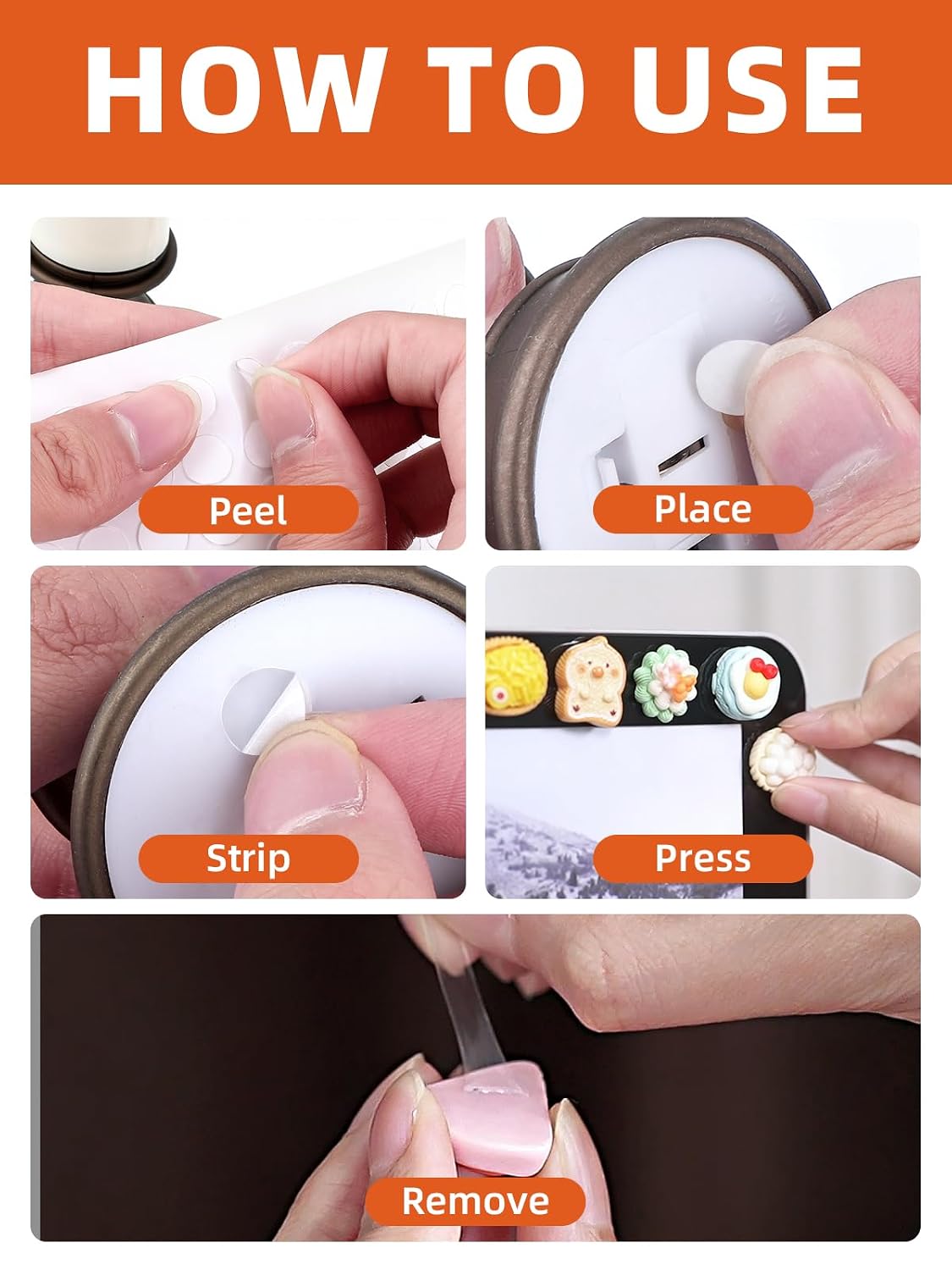 Cleangor 550Pcs Double Sided Adhesive Dots Removable, Clear Ballon Sticky Adhesive Tape Dots, No Trace Sticky Tack Putty for Poster, Hanging Pictures, Crafts, Christmas Decor, Museum, 0.4‘’ — product image 6