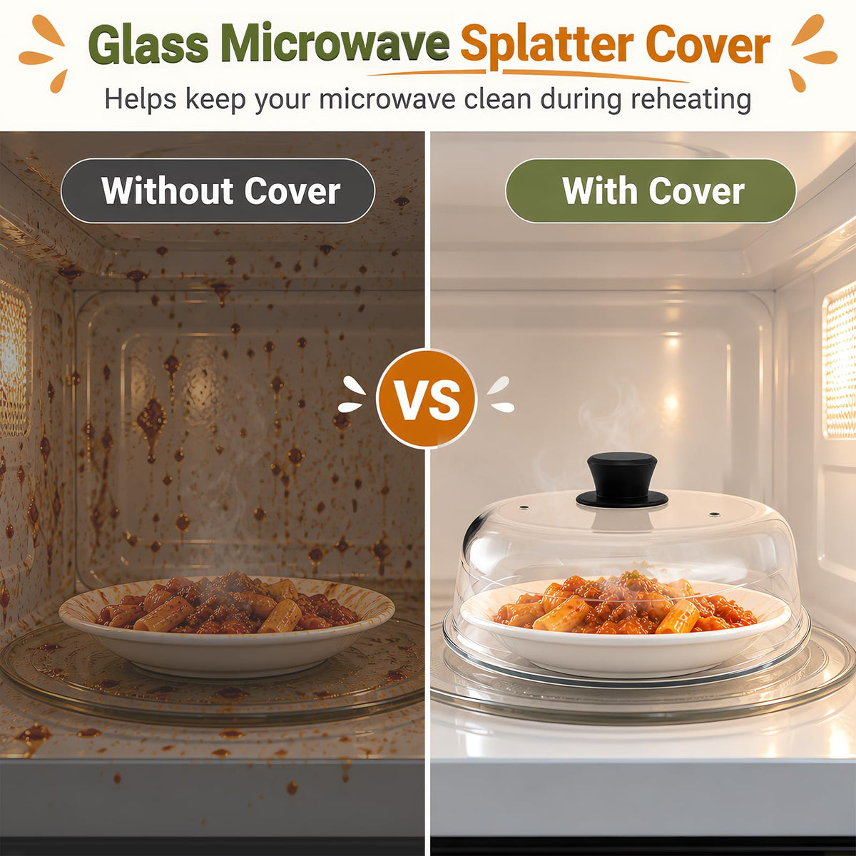 Glass Microwave Splatter Cover Set — 10.4 Inch