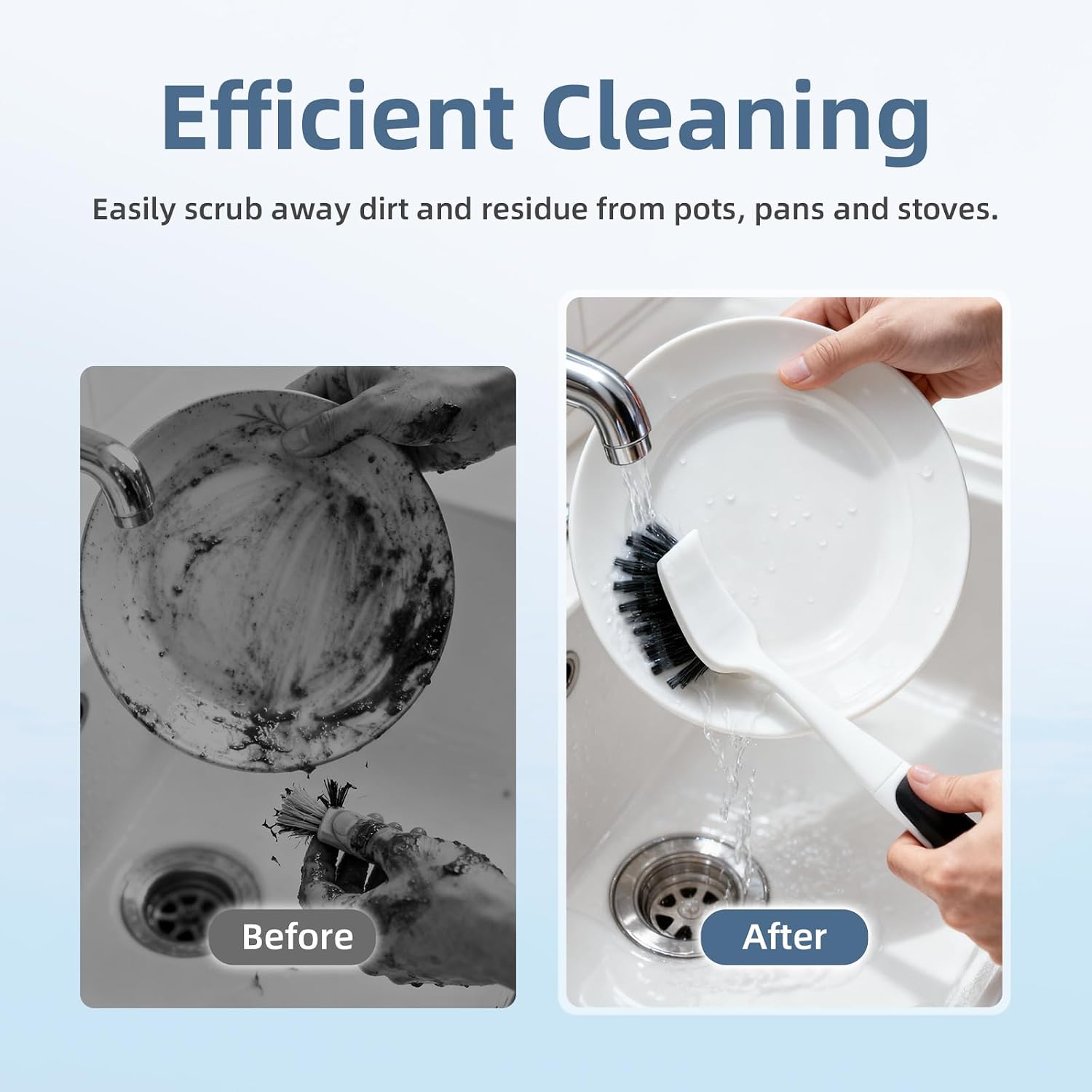 Cleangor Dish Scrub Brush, 2 Pack Stiff Bristles Cleaning Scrubber Brushes — product image 2