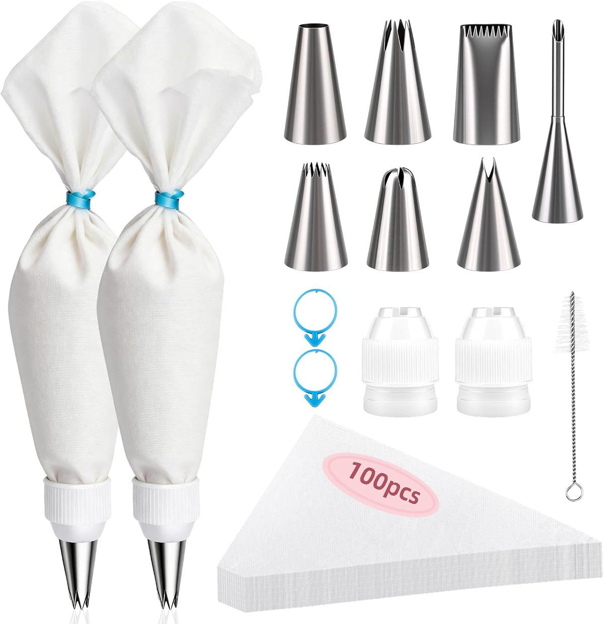 Cleangor Piping Bags and Tips Set, 16 Inch 114 Pcs Cake Decorating Kit — product image 1