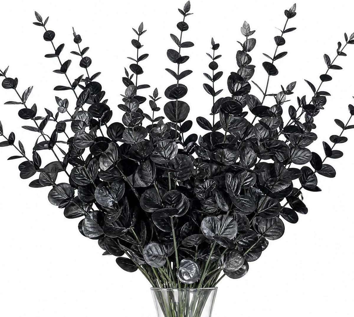 Black Artificial Eucalyptus Stems, 24-Pack · Product photo 1