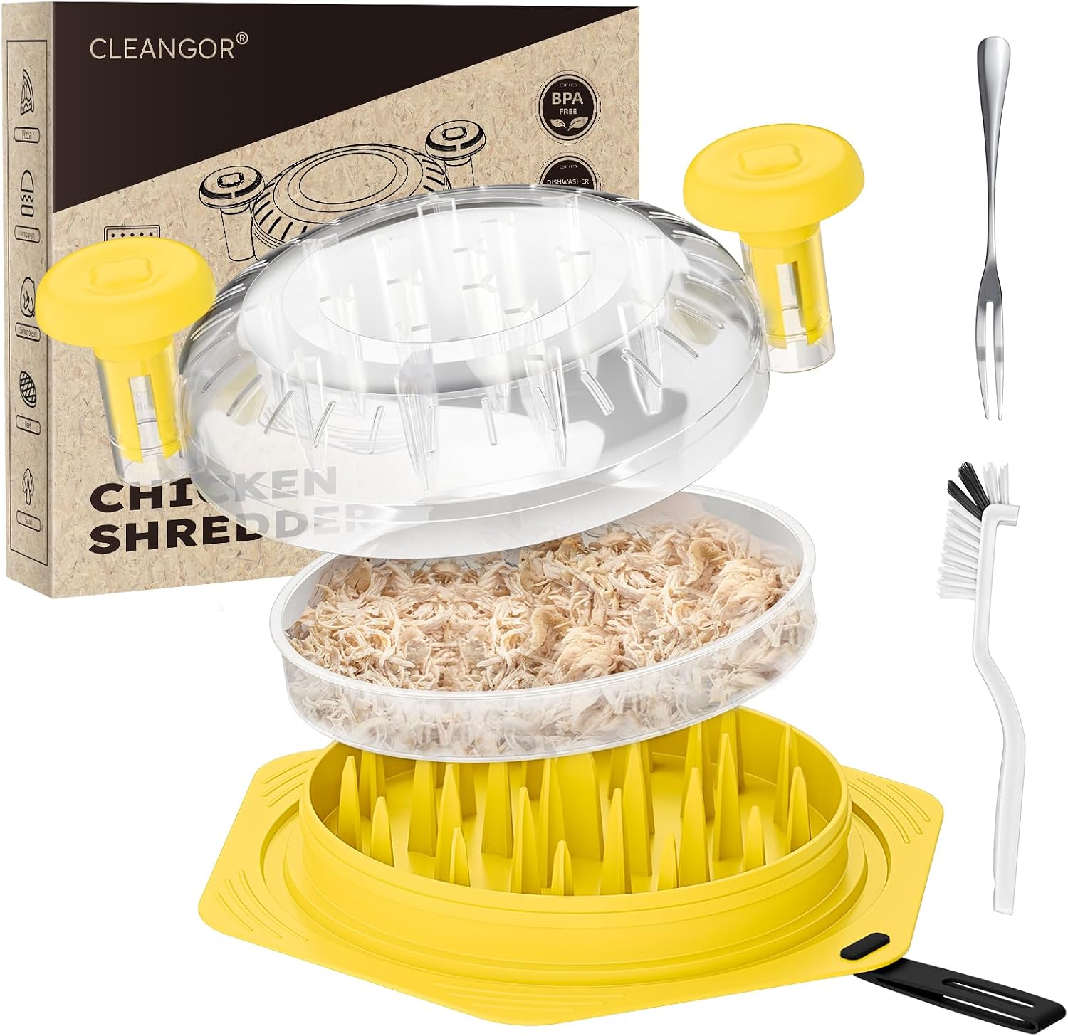 Cleangor Chicken Shredder Tool Twist Large, BPA Free Meat Shredder — product image 1