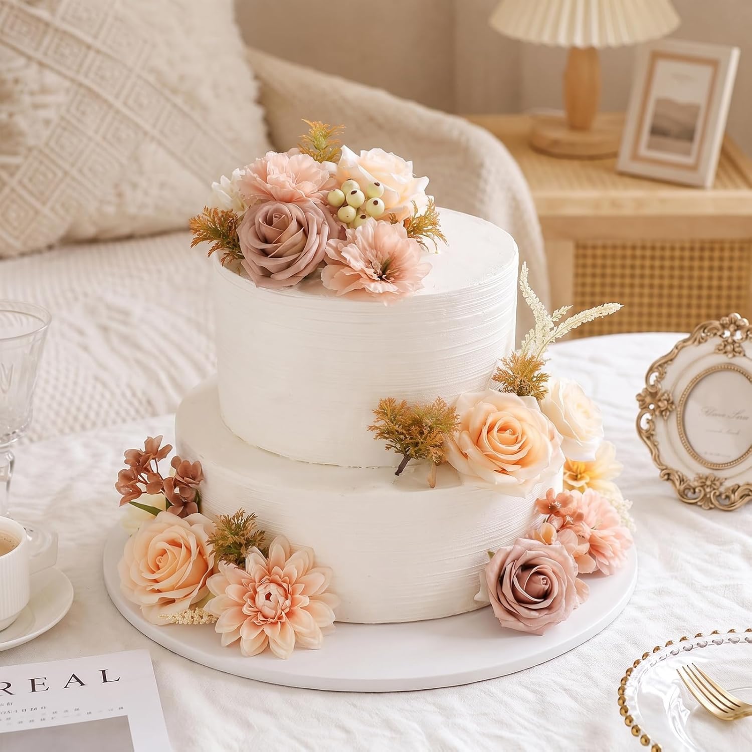 Cleangor Artificial Flowers Combo Box Set (Nude Color) — product image 5