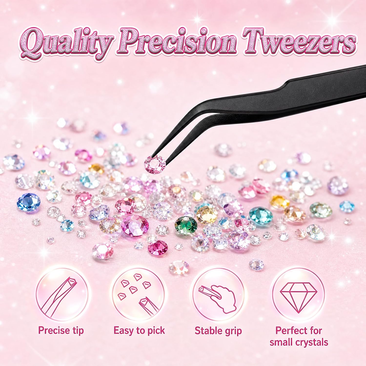Cleangor 28 Colors Jelly Rhinestones Bedazzling Kit, 28000Pcs 3mm Flatback — product image 6