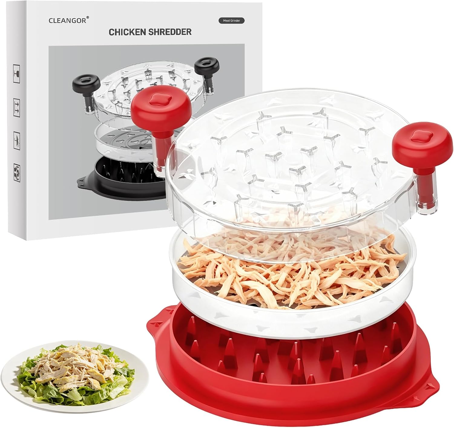 Cleangor Chicken Shredder Tool Twist, Visible Chicken Breast Shredder Tool — product image 1