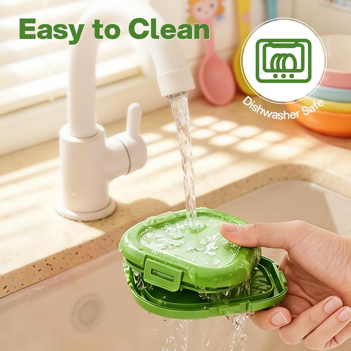 Cleangor Avocado Saver with Snap-On Lid(1, Green) — product image 5