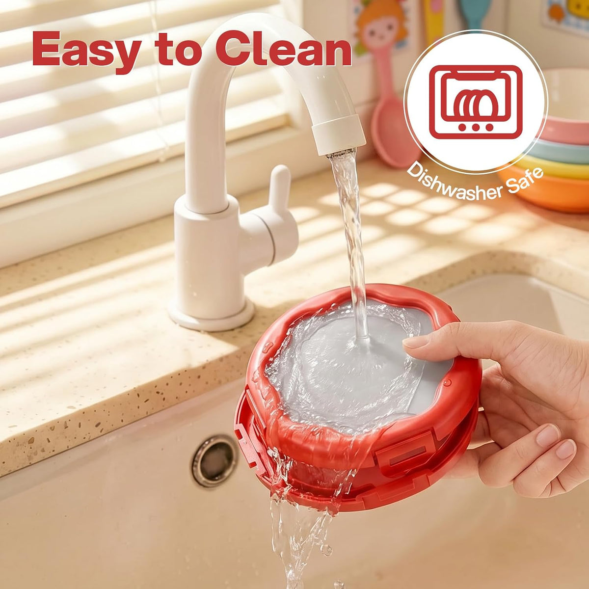 Cleangor Tomato Saver with Snap-On Lid (1, Red) — product image 5